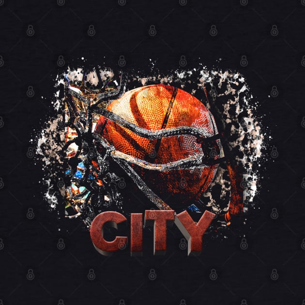 Classic Sports City Proud Name Basketball by Irwin Bradtke